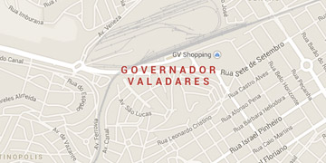 Mapa da localização da Tudor Baterias em Governador Valadares